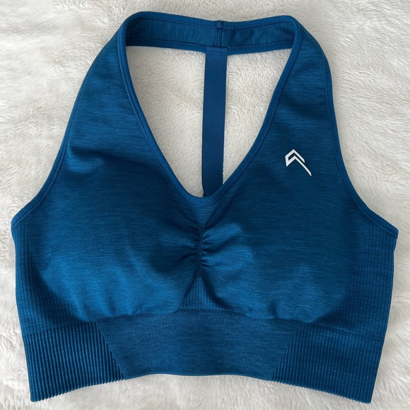 Oner Active Tops - Oner Active Petrol Blue Classic Seamless 2.0 V-Neck Bralette size medium